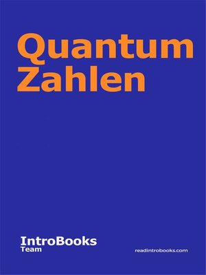 cover image of Quantum Zahlen